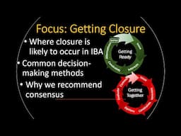 IBA: Closure, Common Decision-Making Techniques, and Why Strive for Consensus