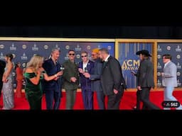 Home Free sings a Christmas song for Kelly Sutton on the 2024 CMA Red Carpet