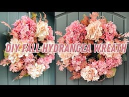 DIY Fall Hydrangea Wreath/ fast and easy wreath tutorial for beginners