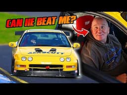 ME vs. MY DAD  Track Battle in my Time Attack Integra!