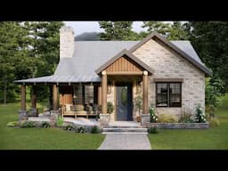 29'x32' (9x10m) The Quiet Charm of a Cozy Cottage | Small House Design Ideas