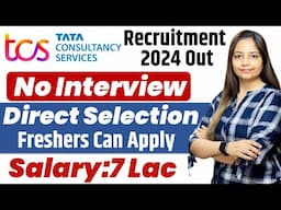 TCS Recruitment 2024| TCS Vacancy 2024 |TCS Jobs 2024|publish| OFF Campus Placements | jobs