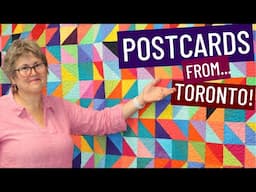 📫💜 Bust Your Stash - Fast & Easy Quilt - Stashbuster #11  Postcards from Toronto