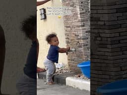 Baby JJ crawled to the tap and turned it on just to wash his hands 😆