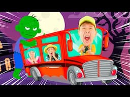 The Wheels on the Halloween Bus go Round and Round | Lights Kids Song