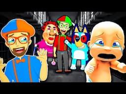 Baby and Blippi Escape 100 PRISONS!