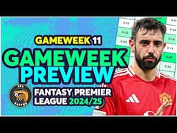 MY FPL GAMEWEEK 11 PREVIEW | GW11 BEST PLAYERS TO BUY | Fantasy Premier League Tips 2024/25