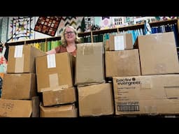 NEW FABRIC! The boxes piled up while we were at camp & on vacation and we finally opened them! Yay!