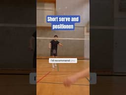 How to start a rally when serving short in badminton #basicfeather #badminton