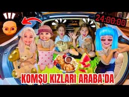 KUZEY ELİF KOMŞU KIZLARI İLE ARABADA 24 SAAT KALDI ‼️ PELİNSU KORKUTTU !! KIZLAR ÇILDIRDI !!