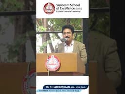 Sunbeam School of Excellence CBSE - Chairman's speech - Be Ambitious