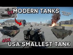 40x USA's Smallest Tank VS 5x Modern Tanks - Who Dies First? - WAR THUNDER