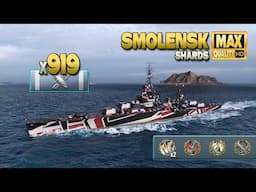 Cruiser Smolensk: MVP on map Shards - World of Warships