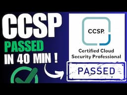 I passed the CCSP Exam in 40 minutes ..