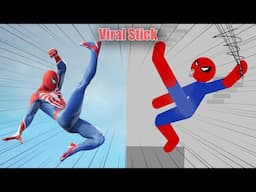 Spiderman vs Stickman | Stickman Dismounting funny and epic moments | Like a boss compilation #145