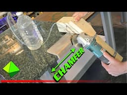 DIY Granite Chamfer & Round-over Countertop w/ Angle Grinder