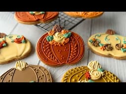 Fall Pumpkin Cookie Decorating | Beautiful and Easy!