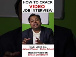 Did you watch my lastest video on Video Job Interview?