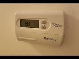 How to replace batteries White Rodgers Earthday Thermostat for home Furnace Air Conditioning