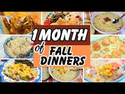 A whole month of Easy Fall Dinners | Quick & Easy Fall Recipes | Casseroles | Slow Cooker | Crockpot