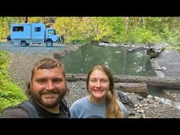 We Lucked Out! Truck Camping at a Beautiful Natural Hot Spring in the Woods