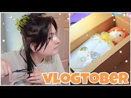 cutting my hair off and packing etsy orders✂️ | vlogtober 2024 |