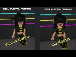 THE BEST  FAKE HOMEMADE  PLAYFUL VAMPIRE  Face on Roblox for Cheap - 100 robux