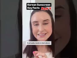 The Truth about Korean Sunscreen You Must Know! Pt.1 #koreanskincare #kbeauty #expertadvice #shorts