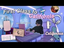 Flying First Class to California! *alone* | Bloxburg Roleplay | w/voices