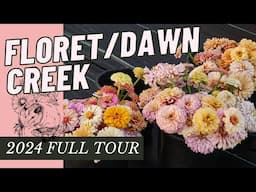 FLORET + DAWN CREEK ZINNIAS: FULL TOUR 2024 @floretflowerfarm