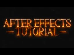 Cinematic Fire Logo & Title  Animation After Effects | PROMO | Coming up Next