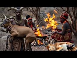 Incredible Goat Feast with the Hadzabe Tribe - Ancient Bush.