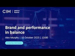 Webinar Express: Brand and performance in balance