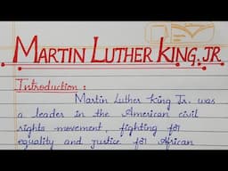 Ep-04: brief and short essay on "Martin Luther king jr. | Short essay series |#study #youtube