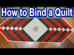 How to bind a quilt or table runner by hand or machine. How to join binding ends without bulky seams