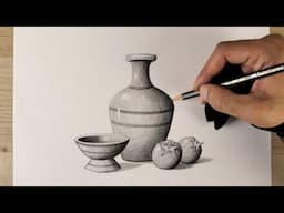 how to draw | how to draw still life | easy drawing | pencil drawing  رسم سهل | رسم طبيعة صامتة