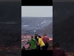 Lava flood in Iceland. Geldingadalur Valley '21