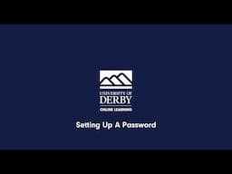 Setting up a password