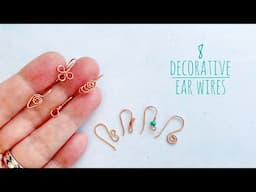 How To Make Decorative Ear Wires - Easy And Fun - Beginner Friendly Wire Wrap Tutorial