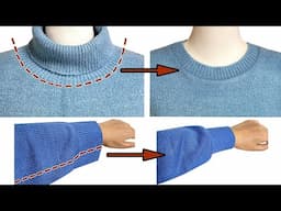 DIY 5분만에 가능한 초간단 니트 리폼/Super simple knit Upcycling in just 5 minutes/니트 수선/sweater/스웨터