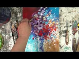 How to paint flowers in a modern impasto style demo with acrylics and palette knife techniques