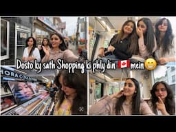 Dosto ky sath 🇨🇦 mein ki Phly din he 🪟 Shopping 😁-Lahore ki yaad a gai-PIA ky sath mera experience 🙁