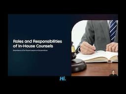 Roles and Responsibilities of In House Counsel