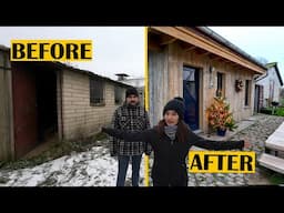 We turned a WORN-OUT SHED into COZY TINY HOUSE / Start to Finish TIMELAPSE