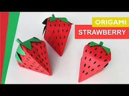 Easy Origami STRAWBERRY | Origami Food