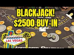 High Limit Blackjack / Up to $500 Hands / $2500 Buy-In/ Nice Comeback!