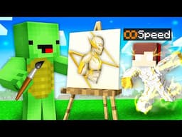 JJ Drawed Mikey With OVERPOWERED GODSPEED DC HERO - in Minecraft Maizen