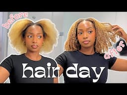 Easy 15 MIN Natural Hair Style | DRY to JUICY & DEFINED WASH & GO | cheymuv