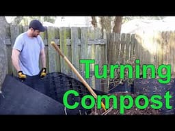 Turning My Compost Pile - Connecting Two Geobins Into One Large Compost Bin