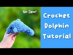 Crochet Dolphin Tutorial - Mini No Sew Free Crochet Pattern How To